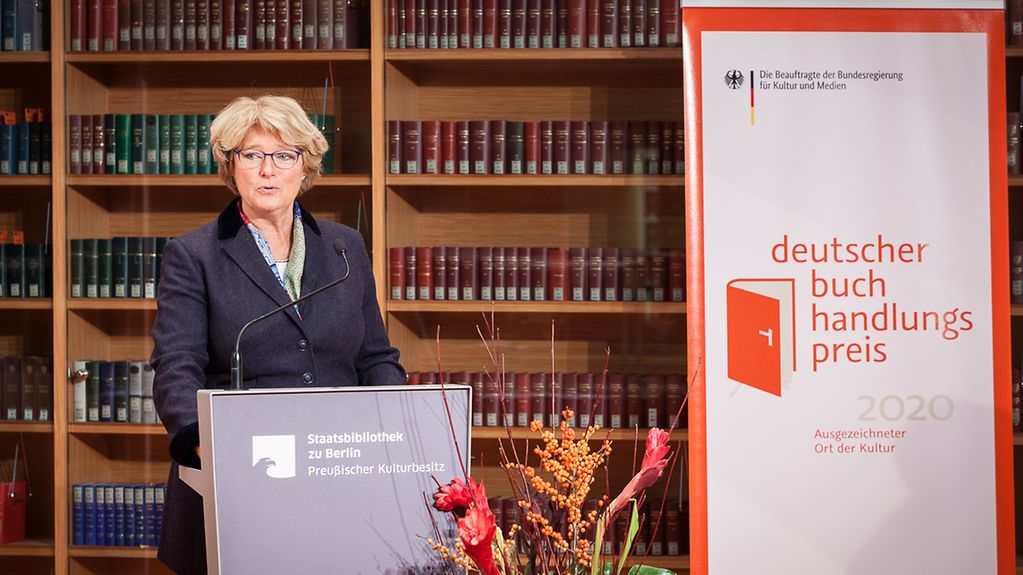 Verleihung des Deutschen Buchhandlungspreises 2020 in der Staatsbilbiothek Unter den Linden