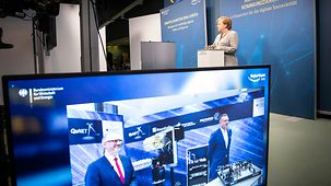 Bundeskanzlerin Angela Merkel während des Digitalgipfels.