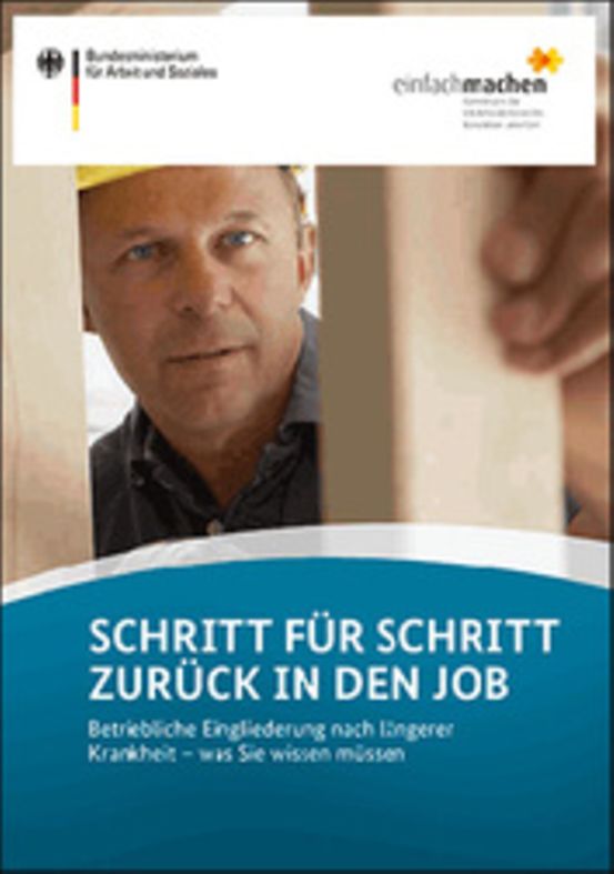 Titelbild der Publikation "Schritt für Schritt zurück in den Job"