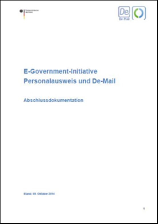 Titelbild der Publikation "Abschlussbericht E-Government-Initiative"