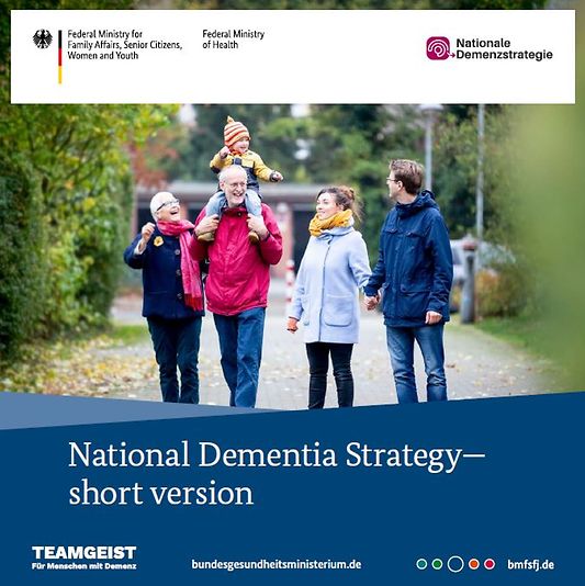 Titelbild der Publikation "National Dementia Strategy - Following the adoption of the German National Dementia Strategy in 2020, the English translation of the strategy is now published as short version"