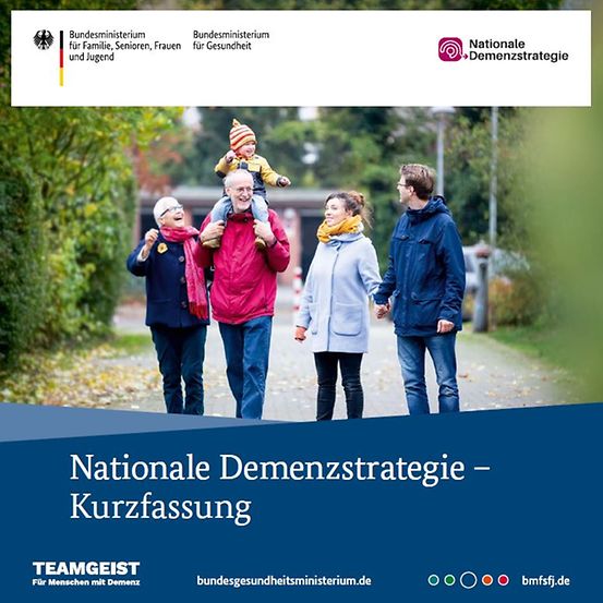 Titelbild der Publikation "Nationale Demenzstrategie - Kurzfassung"