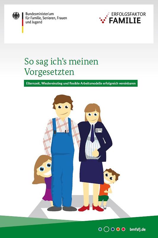 Titelbild der Publikation "So sag ich's meinen Vorgesetzten - Elternzeit, Wiedereinstieg und flexible Arbeitsmodelle erfolgreich vereinbaren"