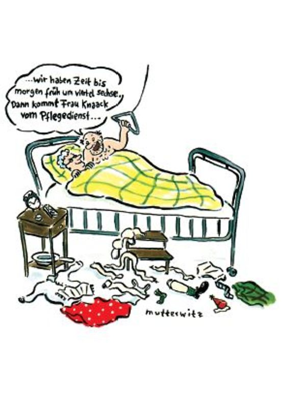 Titelbild der Publikation "Schluss mit lustig? - Postkarte zum Karikaturenwettbewerb - Motiv: Alte Liebe"