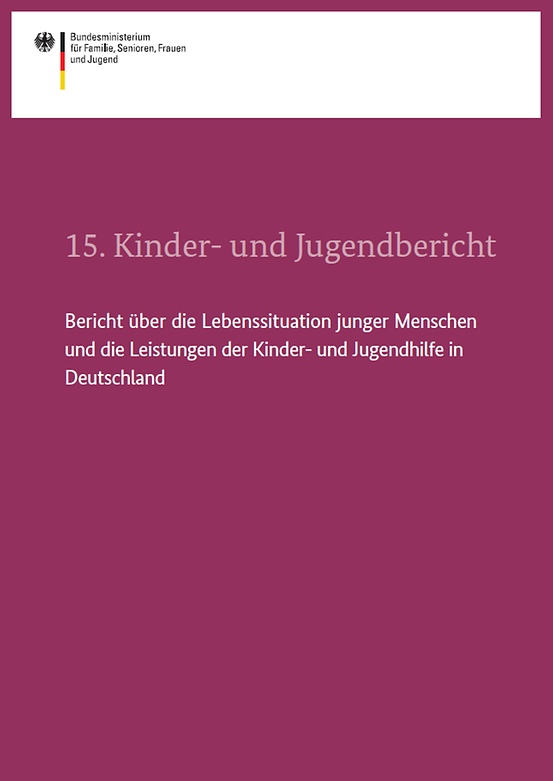 Titelbild der Publikation "15. Kinder- und Jugendbericht - Bericht über die Lebenssituation junger Menschen und die Leistungen der Kinder- und Jugendhilfe in Deutschland"
