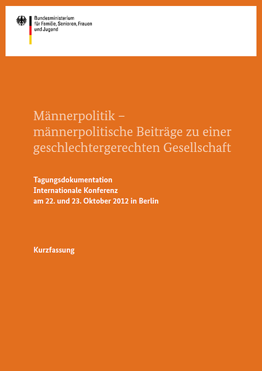 Titelbild der Publikation "Männerpolitik - Männerpolitische Beiträge zu einer geschlechtergerechten Gesellschaft - Tagungsdokumentation"