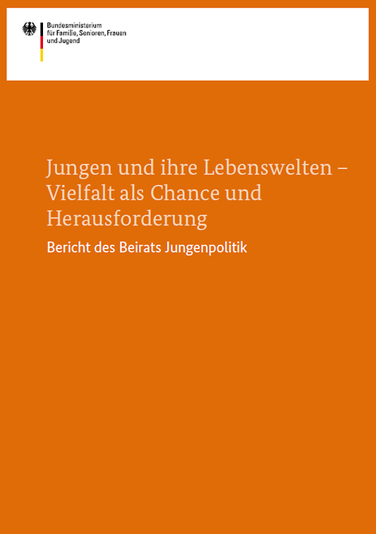 Titelbild der Publikation "Jungen und ihre Lebenswelten - Vielfalt als Chance und Herausforderung - Bericht des Beirats Jungenpolitik"