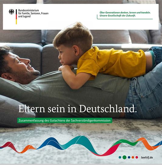 Titelbild der Publikation "Eltern sein in Deutschland - Zusammenfassung des Gutachtens der Sachverständigenkommission für den Neunten Familienbericht"