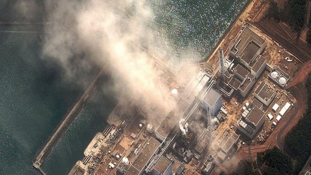 Foto zeigt eine Luftaufnahme des Atomkraftwerks Fukushima Daiichi.