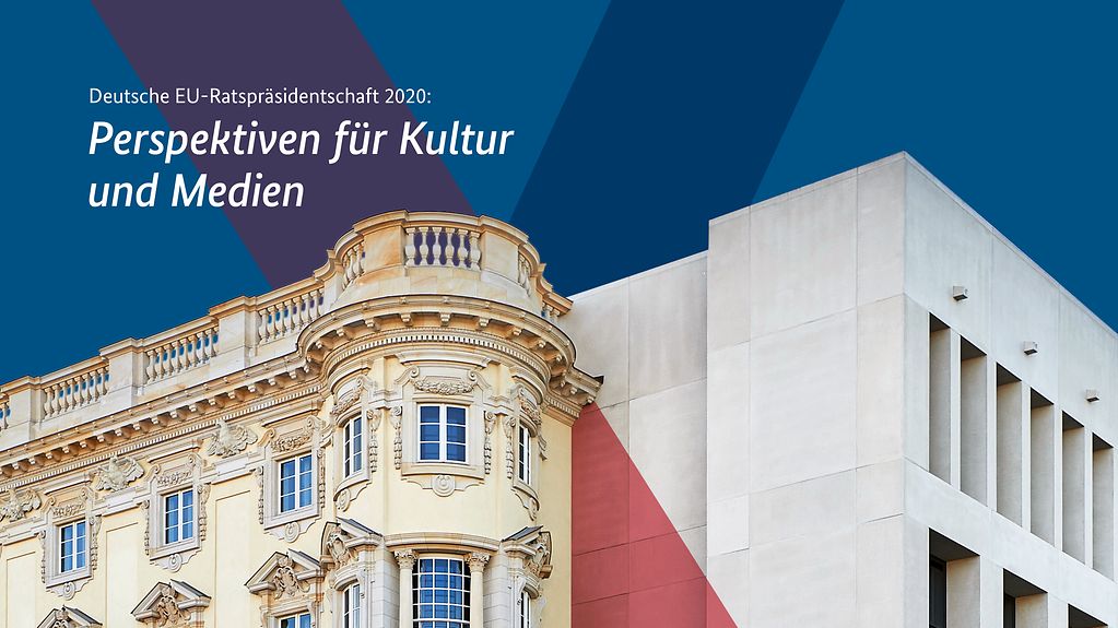 Fassade des Berliner Humboldt Forums auf dem Titel der Broschüre „Perspektiven für Kultur und Medien“