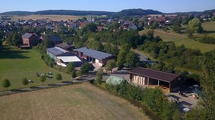 Luftaufnahme vom Hof Eselsmühle