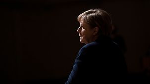 Bundeskanzlerin Angela Merkel bei der Gedenkveranstaltung für die Verstorbenen der Corona-Pandemie.
