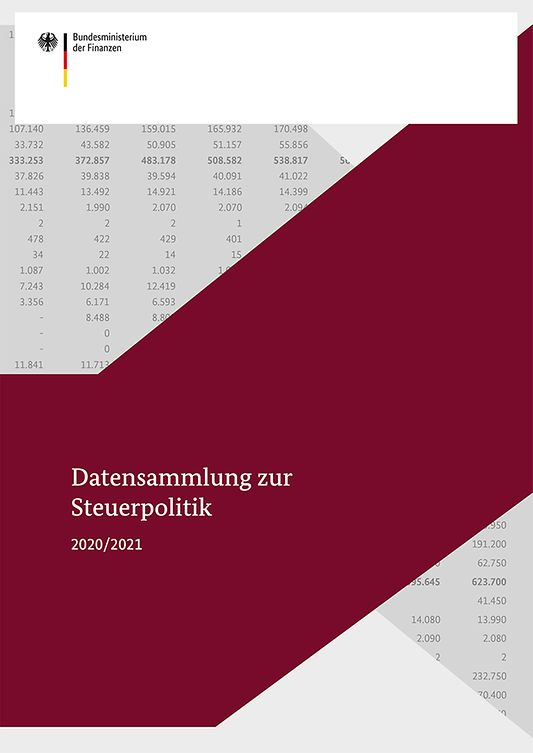 Titelbild der Publikation "Datensammlung zur Steuerpolitik 2020/2021"
