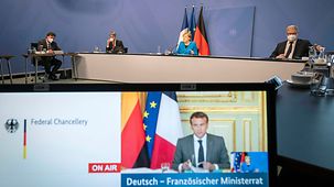 Bundeskanzlerin Angela Merkel beim Deutsch-Französische Ministerrat im Kanzleramt.