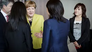 Gespräch mit weiblichen Führungskräften.
