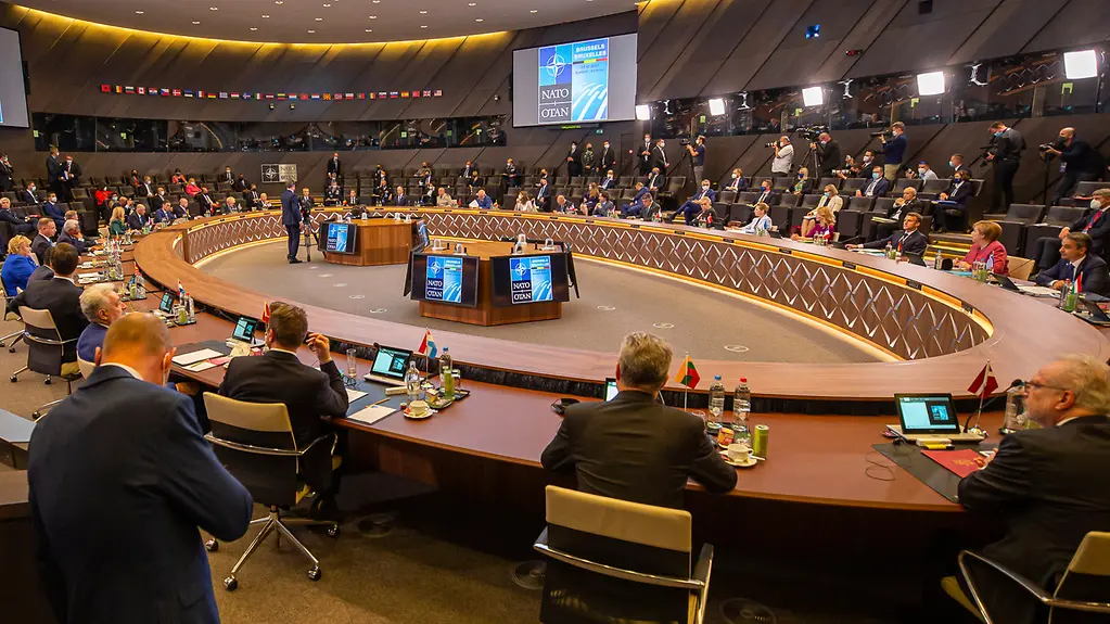 Bundeskanzlerin Angela Merkel beim Nato-Gipfel.