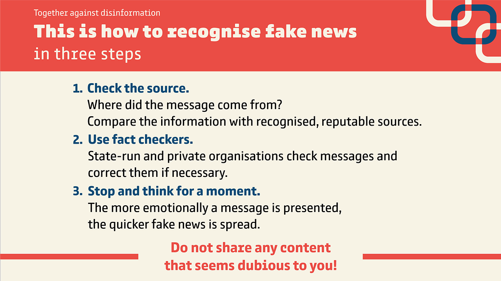 How to recognise fake news