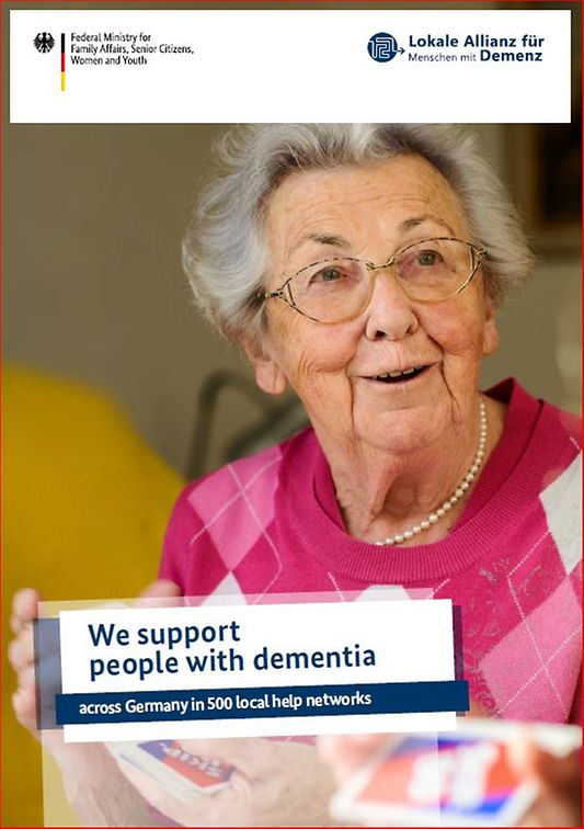 Titelbild der Publikation "We support people with dementia"