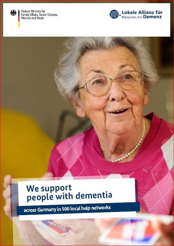 Titelbild der Publikation "We support people with dementia"