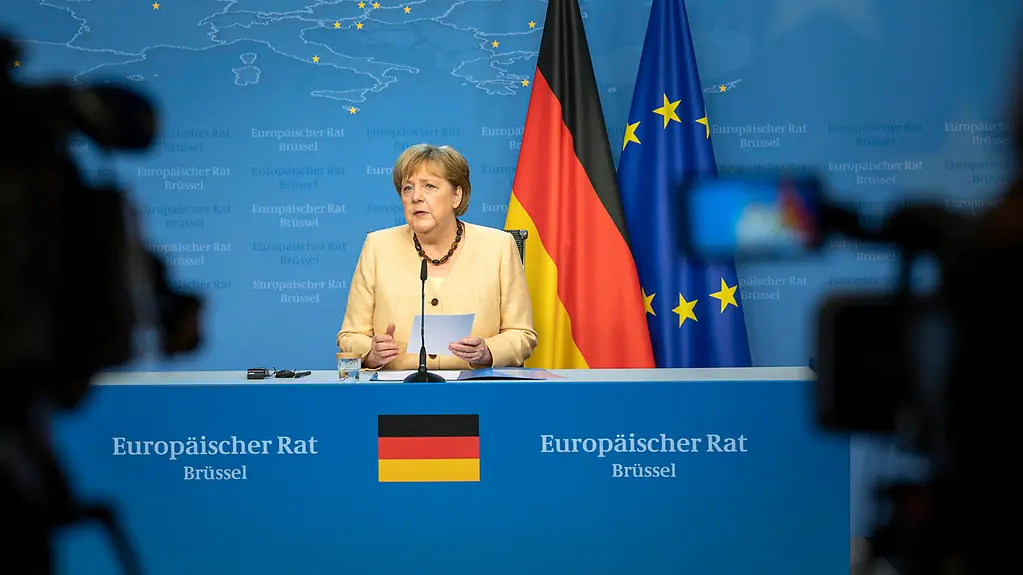 Foto zeigt Bundeskanzlerin Merkel 
