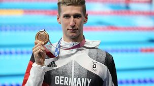 Florian Wellbrock gewinnt Bronze über 1500m Freistil.