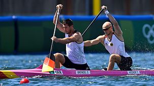 m Canadier-Zweier über 1.000 Meter paddeln Sebastian Brendel und Tim Hecker zu Bronze.