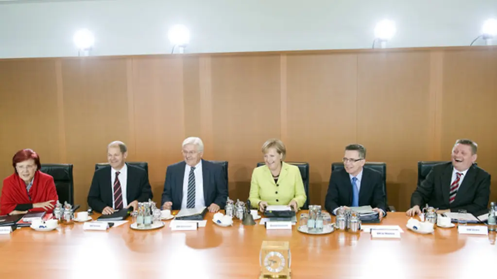 Kabinettssitzung der Regierung Merkel 2009