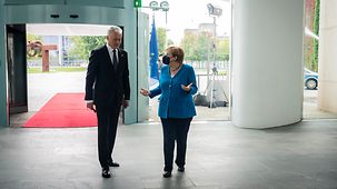 Bundeskanzlerin Angela Merkel mit Gitanas Nauseda, Litauens Präsident.