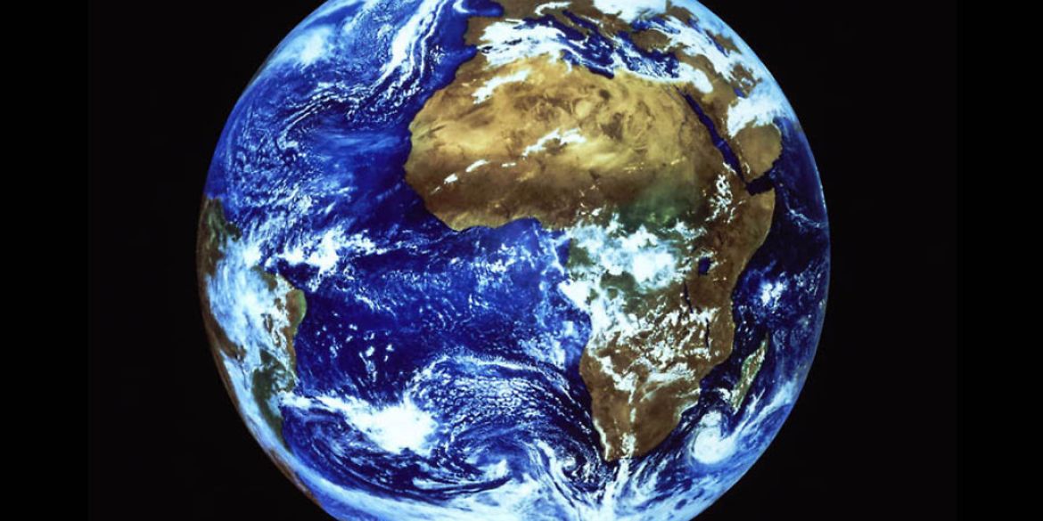 Earth and the continent of Africa seen from space