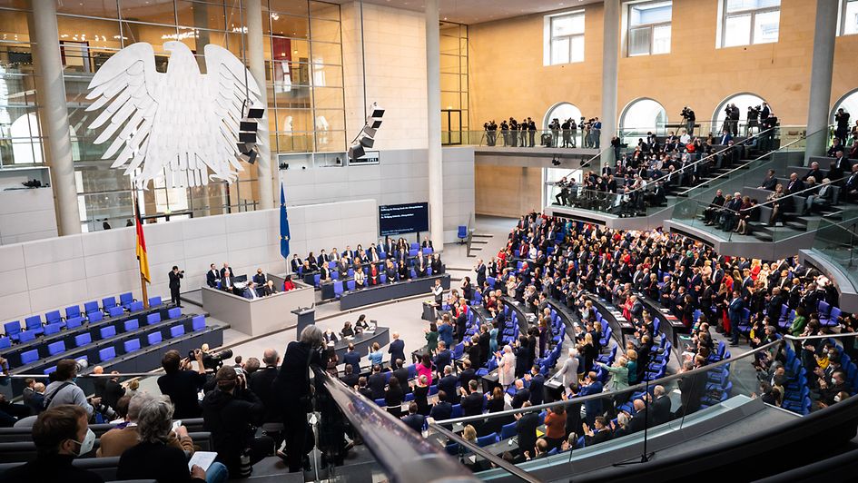 Überblick Plenarsaal Bundestag.