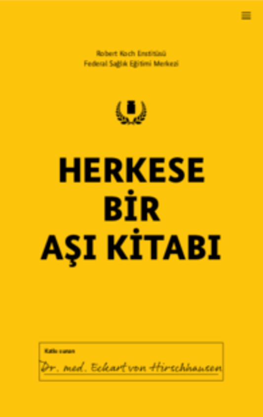 Titelbild der Publikation "Das Impfbuch für alle (Türkisch)"