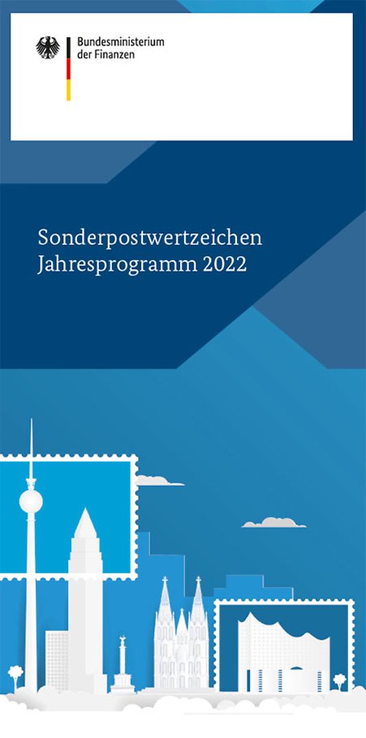Titelbild der Publikation "Sonderpostwertzeichen Jahresprogramm 2022"