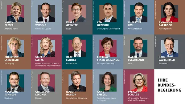 Gruppenbild der neuen Bundesregierung