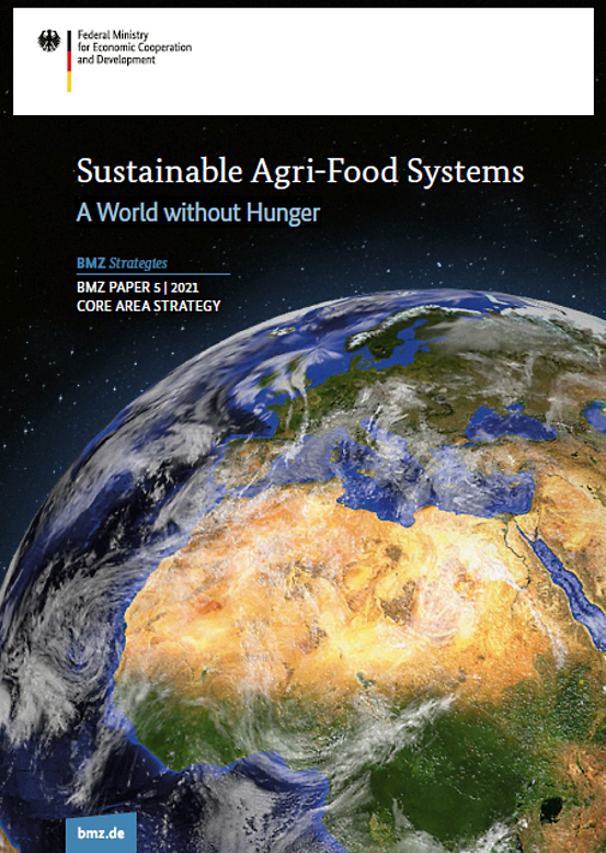 Titelbild der Publikation "BMZ Core area strategy: Sustainable Agri-Food Systems | A World without Hunger"