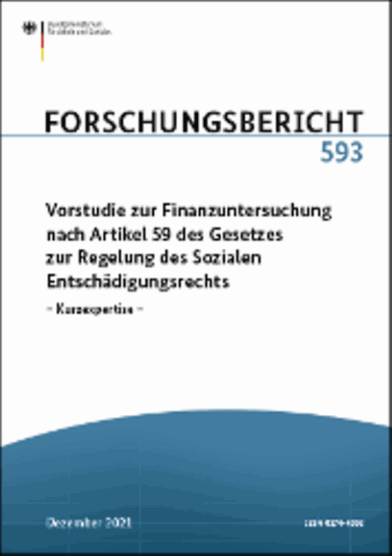 Titelbild der Publikation "Vorstudie zur Finanzuntersuchung nach Artikel 59 des Gesetzes zur Regelung des Sozialen Entschädigungsrechts"