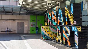 'Urban Art' Installationan am Hauptbahnhof von Esch an der Alzette.