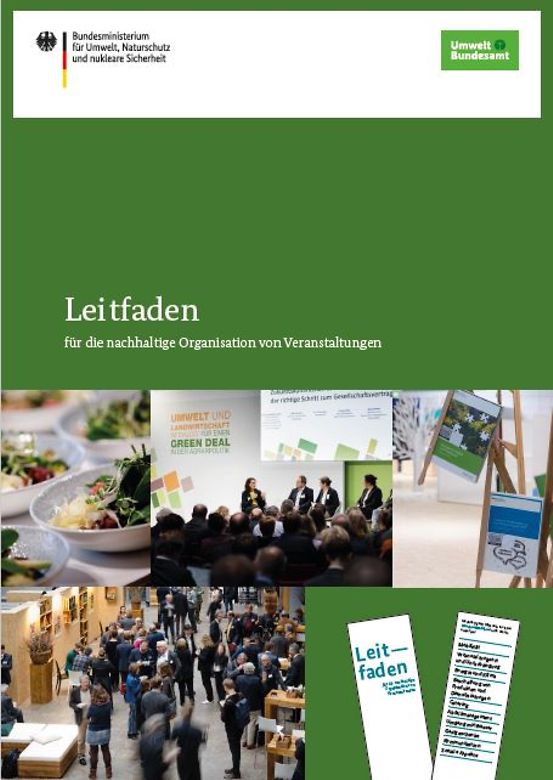 Titelbild der Publikation "Leitfaden für die nachhaltige Organisation von Veranstaltungen"