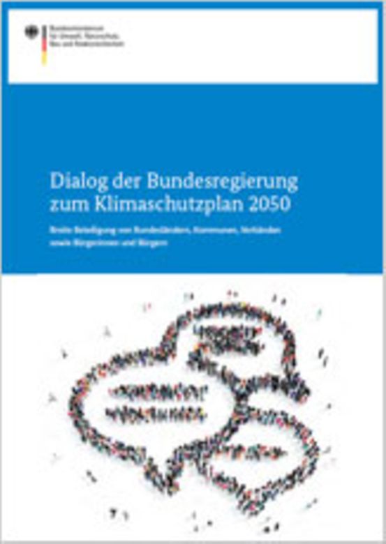 Titelbild der Publikation "Dialog der Bundesregierung zum Klimaschutzplan 2050"