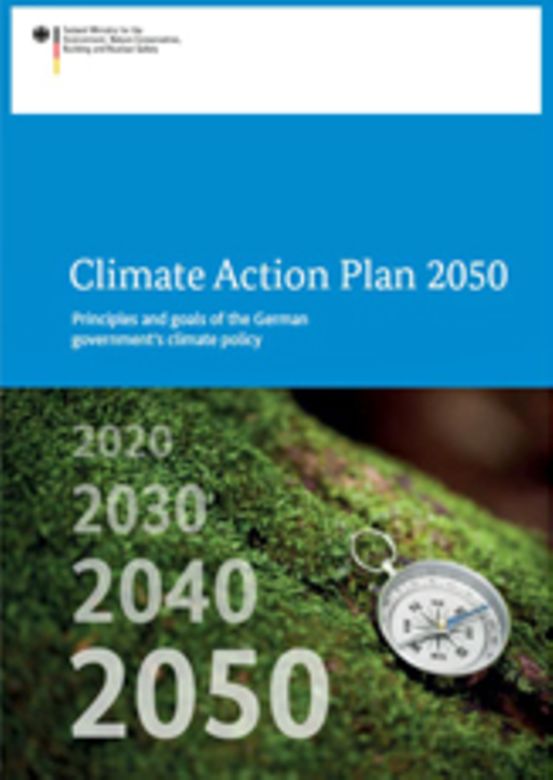 Titelbild der Publikation "Climate Action Plan 2050 (DE)"