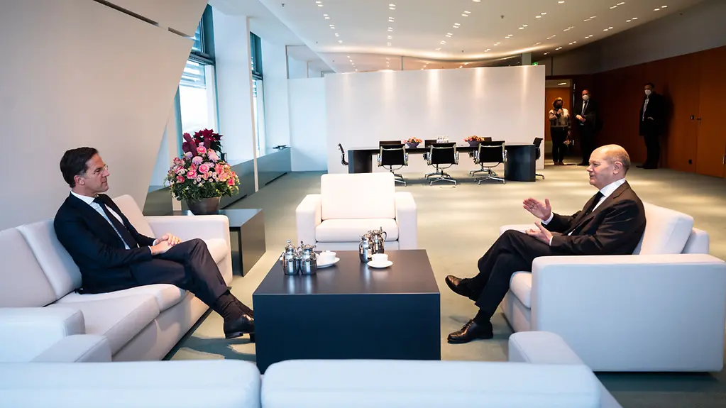 Foto zeigt Olaf Scholz und Mark Rutte