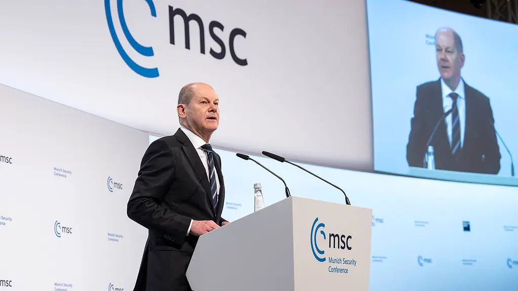 Bundeskanzler Scholz bei der Münchner Sicherheitskonferenz