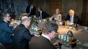 Bundeskanzler Scholz mit dem britischen Premierminister Boris Johnson