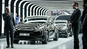 Federal Chancellor Olaf Scholz at the opening ceremony of the Tesla factory in Grünheide.