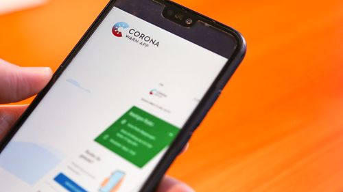 Corona warn app Patch Badge Flock Spielertrikot Matchworn Neu 