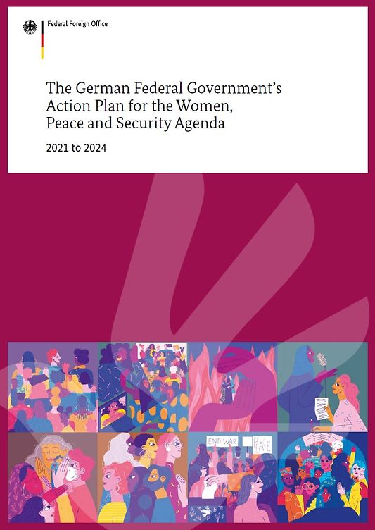 Titelbild der Publikation "Action Plan of the Federal Government on the Implementation of United Nations Security Council Resolution 1325 on Women, Peace and Security for the Period 2021 to 2024"