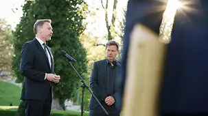  Christian Lindner, Bundesminister der Finanzen, und Robert Habeck, Bundesminister für Wirtschaft und Klimaschutz.