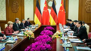 Gespräch mit Chinas Präsidenten Xi Jinping.