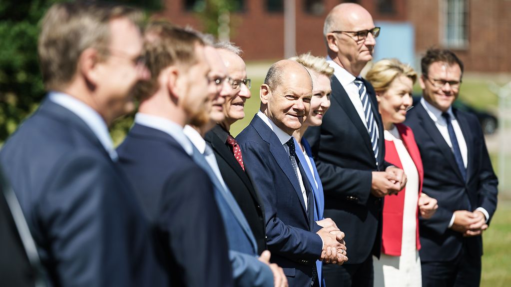 Photo de groupe des dirigeants des Länder de l’est de l’Allemagne