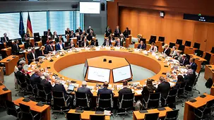 Bundeskanzler Olaf Scholz beim Auftakt der "Allianz für Transformation".