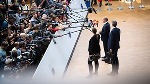 Federal Chancellor Olaf Scholz arriving for the European Council meeting in Brussels.